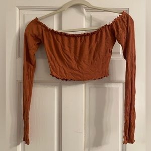 Burnt orange crop top